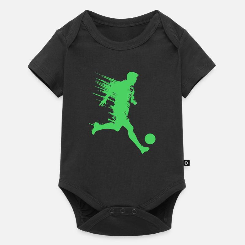 Silhouette de footballeur - Body à manches courtes Premium Bébé - noir