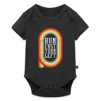 Track And Field Run Fast Turn Left Retro Sprinting - Baby Premium short-sleeve bodysuit - black - Front