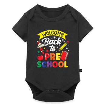 Willkommen Zurück In Der Vorschule Schulstart - Baby Premium Kurzarmbody - Schwarz - Vorne