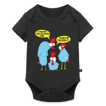 Chicken Puns - Baby Premium short-sleeve bodysuit - black - Front