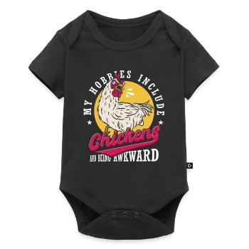 Hen House | My Hobbies Include Chickens - Baby Premium short-sleeve bodysuit - black - Front