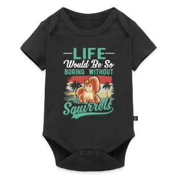 Squirrel Gift Squirrel Grey Squirrel - Baby Premium short-sleeve bodysuit - black - Front