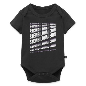 Handwerker Spruch Steinmetzin Steinbildhauerin - Baby Premium Kurzarmbody - Schwarz - Vorne