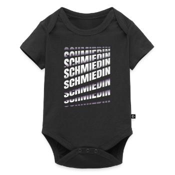 Schmied Spruch Handwerker Schmiedin - Baby Premium Kurzarmbody - Schwarz - Vorne