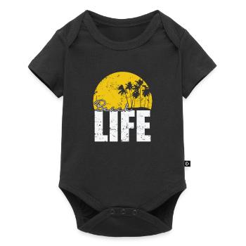 Beach Life Tree Palm Holiday Nature - Baby Premium short-sleeve bodysuit - black - Front