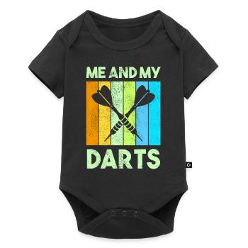 Club de sport de fléchettes, jeu de fléchettes, fléchettes sportives Arrow - Body à manches courtes Premium Bébé - noir - Devant