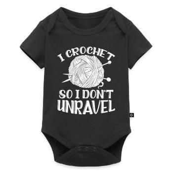 I crochet so i don't unravel - Baby Premium short-sleeve bodysuit - black - Front