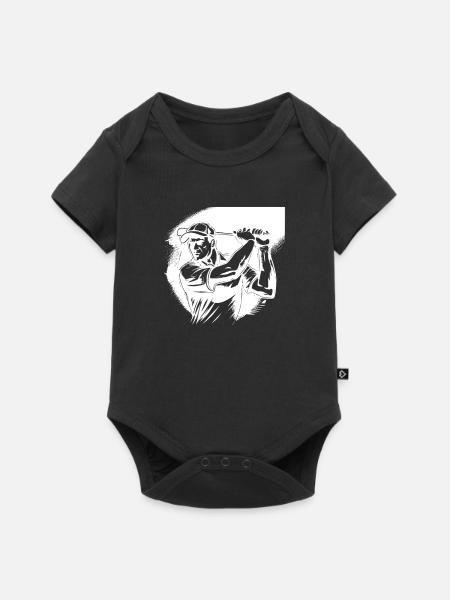Golf Golfer - Baby Premium Kurzarmbody - Schwarz