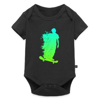 Skating skateboarders - Baby Premium short-sleeve bodysuit - black - Front