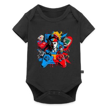 Retro Arcade Game Videospiel für Gamer - Baby Premium Kurzarmbody - Schwarz - Vorne
