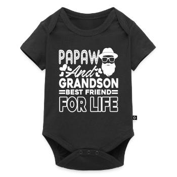 Father's Day Papaw And Grandson Best Friend - Baby Premium short-sleeve bodysuit - black - Front