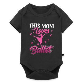 This Mother Loves Ballet Dancer Ballerina - Baby Premium short-sleeve bodysuit - black - Front