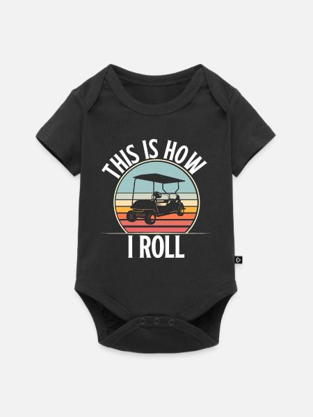 Golf Golfer - Baby Premium Kurzarmbody - Schwarz