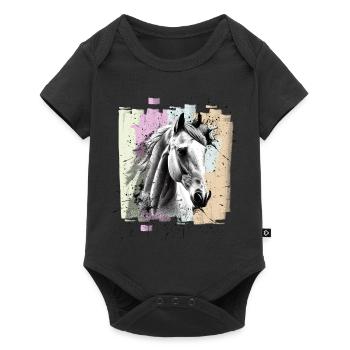 Cheval - Body à manches courtes Premium Bébé - noir - Devant