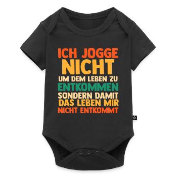 Läufer Joggen Laufen - Baby Premium Kurzarmbody - Schwarz - Vorne