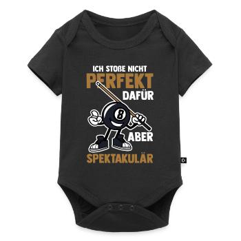 Snooker Billardtisch Billiard Billard - Baby Premium Kurzarmbody - Schwarz - Vorne