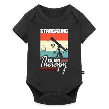 Sternengas, Kosmologie, Astronomie -Fernglas - Baby Premium Kurzarmbody - Schwarz - Vorne