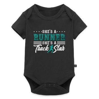 Track And Field She's A Runner She's Athletic - Baby Premium short-sleeve bodysuit - black - Front