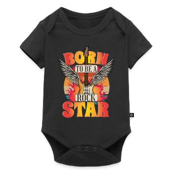 Born To Be A Rock Star - Baby Premium short-sleeve bodysuit - black - Front