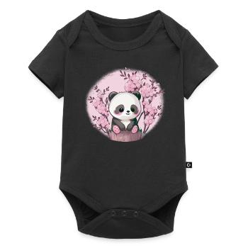 Panda cute animals for kids Kawaii pandas bears - Baby Premium short-sleeve bodysuit - black - Front