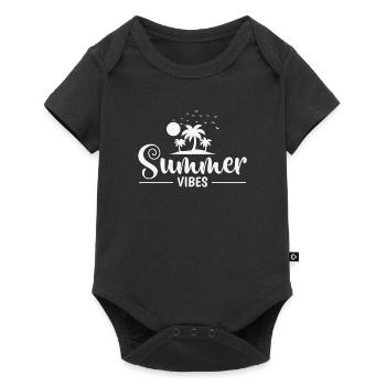 Summer Vibes Palm Holiday Beach - Baby Premium short-sleeve bodysuit - black - Front