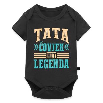 Serbien Vater Otac Srpski Balkan Papa Srbija - Baby Premium Kurzarmbody - Schwarz - Vorne