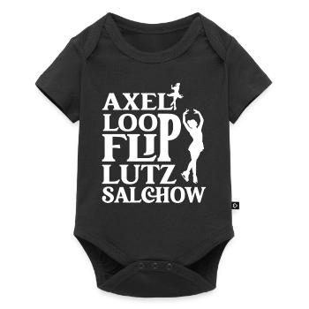 Axel Loop Flip Lutz Salchow Figure Ice Skating - Baby Premium short-sleeve bodysuit - black - Front