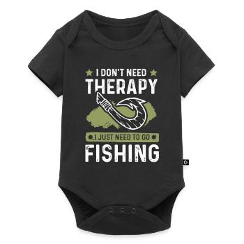 Thérapie de pêche - Body à manches courtes Premium Bébé - noir - Devant