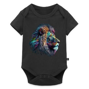 Leo Art Gift Artwork Animal Animal Motif - Baby Premium short-sleeve bodysuit - black - Front