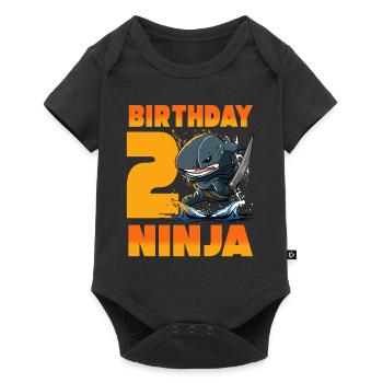 Shark Ninja I’m 2 - Action Anniversaire sous-marin - Body à manches courtes Premium Bébé - noir - Devant