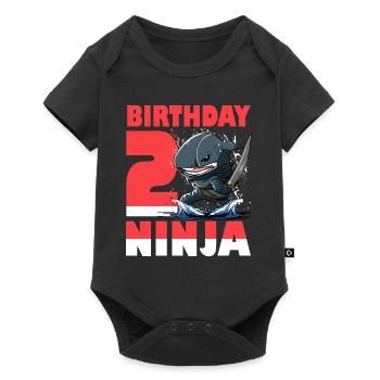Shark Ninja I’m 2 - Action Anniversaire sous-marin - Body à manches courtes Premium Bébé - noir - Devant
