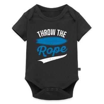 Throw the Rope Wake Surf Boating Funny Wakesurf - Baby Premium short-sleeve bodysuit - black - Front