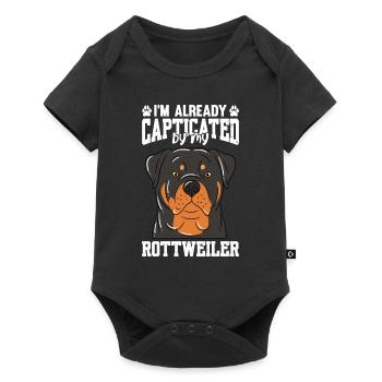 Je suis déjà captivé par mon rottweiler - Body à manches courtes Premium Bébé - noir - Devant