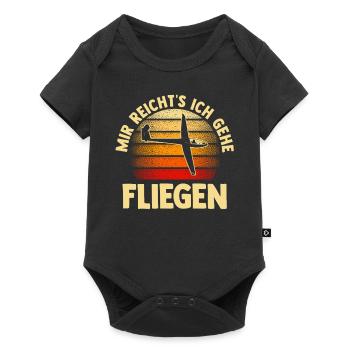 Segelflieger Fliegen Segelfliegen - Baby Premium Kurzarmbody - Schwarz - Vorne