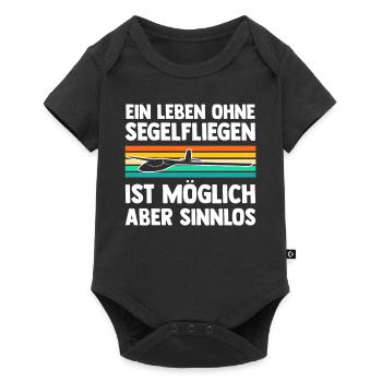 Segelflieger Fliegen Segelfliegen - Baby Premium Kurzarmbody - Schwarz - Vorne
