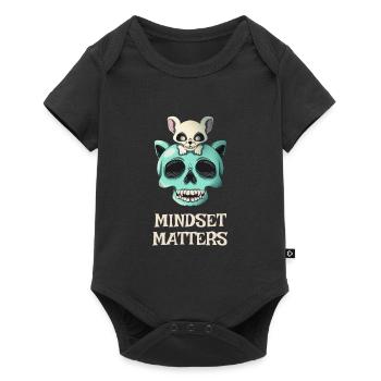 L’état d’ compte Chat Souris Motivation Entrepreneur - Body à manches courtes Premium Bébé - noir - Devant