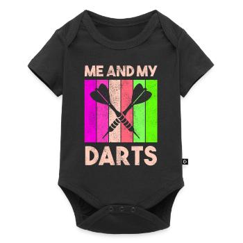 Club de sport de fléchettes, jeu de fléchettes, fléchettes sportives Arrow - Body à manches courtes Premium Bébé - noir - Devant