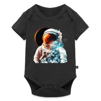 Solar Eclipse Space Astronaut Astronomy Galaxy - Baby Premium Kurzarmbody - Schwarz - Vorne