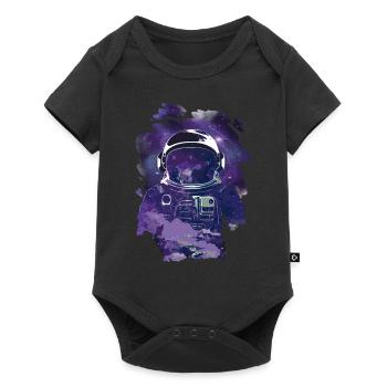 Voie lactée Astronaute Astronomie Galaxy Stars - Body à manches courtes Premium Bébé - noir - Devant