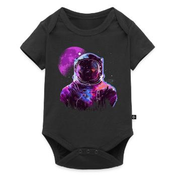 Astronaute de l’espace Vaporwave Spaceman Amateur d’astronomie - Body à manches courtes Premium Bébé - noir - Devant