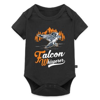 Faucons Chuchoteurs Fauconnier Faucon crécerelle Fauconnerie - Body à manches courtes Premium Bébé - noir - Devant