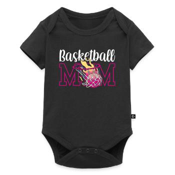 Basketball Mama Trainer Basketballspieler Team - Baby Premium Kurzarmbody - Schwarz - Vorne
