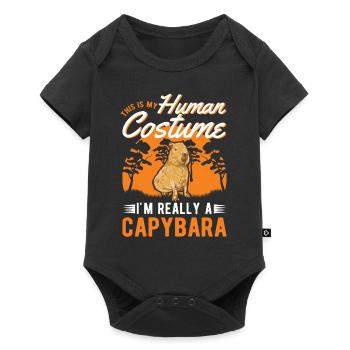 Capybara Costume Humain Wasserschwein Capibara - Body à manches courtes Premium Bébé - noir - Devant