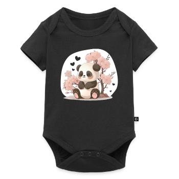 Panda cute animals for kids Kawaii pandas bears - Baby Premium short-sleeve bodysuit - black - Front