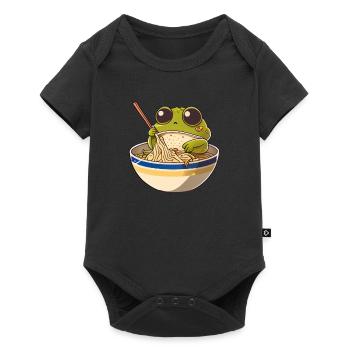 Mais d’abord ramen douce grenouille mange ramen ramen - Body à manches courtes Premium Bébé - noir - Devant