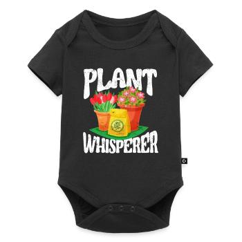 Plant Whisperer Plant Lovers Funny - Baby Premium short-sleeve bodysuit - black - Front