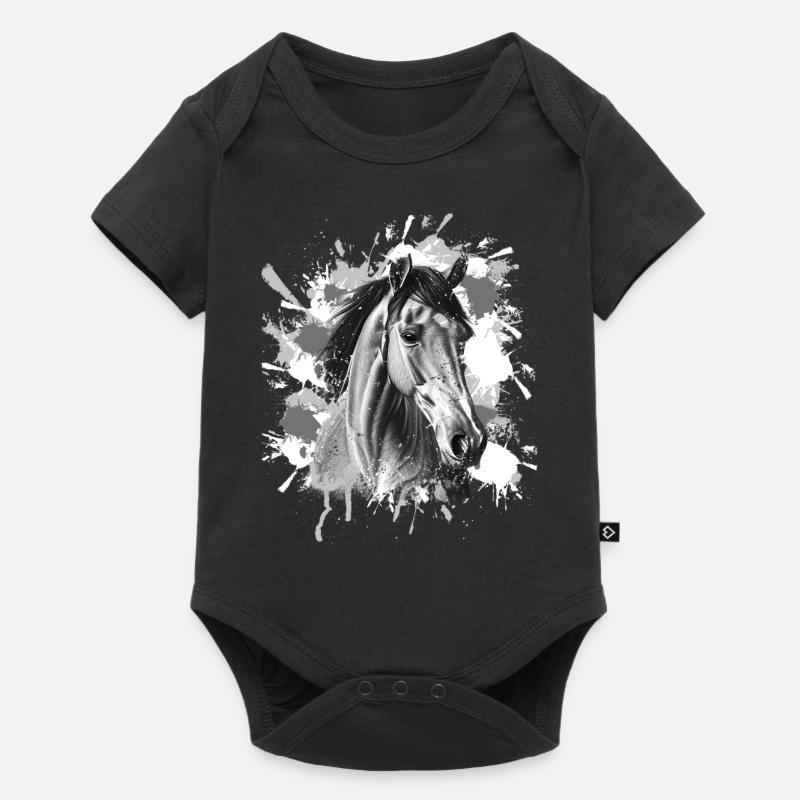 Cheval - Body à manches courtes Premium Bébé - noir
