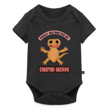 Distracted by Geckos Ironic Saying Lizard Quotes - Baby Premium short-sleeve bodysuit - black - Front
