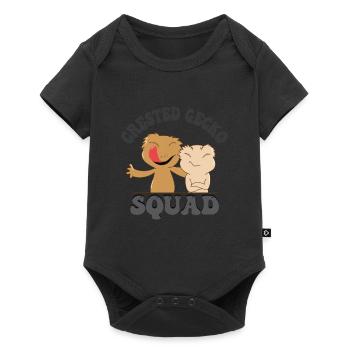 Crested Gecko Squad Wildlife Nature Lizard - Baby Premium short-sleeve bodysuit - black - Front