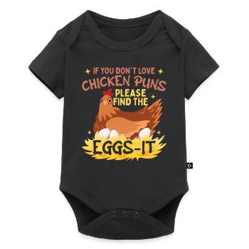 Chicken Puns - Baby Premium short-sleeve bodysuit - black - Front